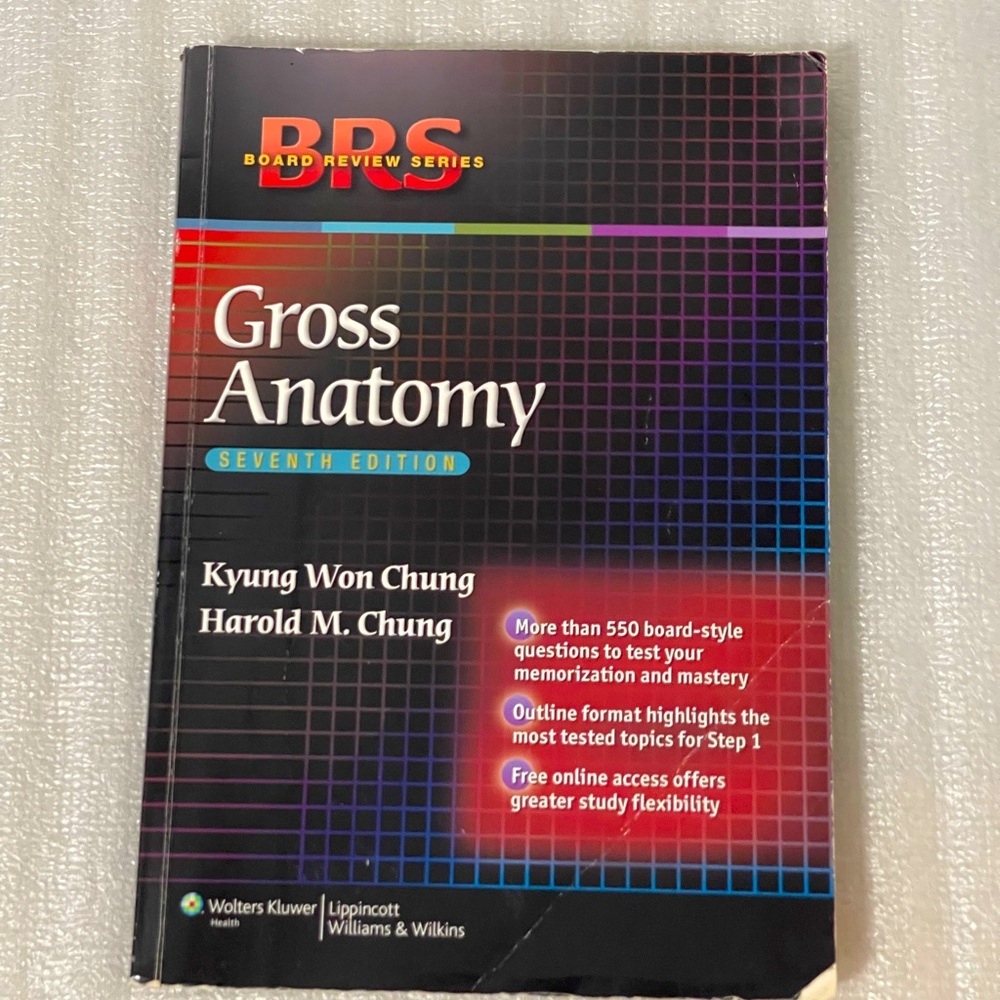 BRS Gross Anatomy (Board Review Series) 7th Edition by Kyung Won & Harold Chung